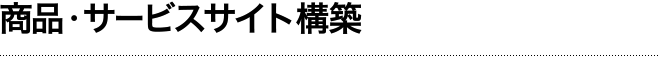 商品・サービスサイト構築